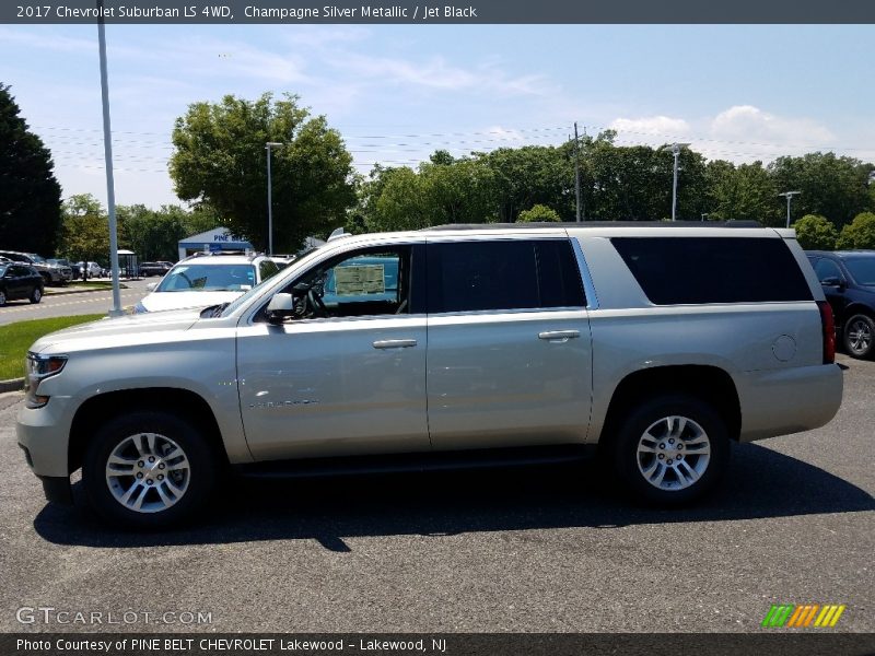 Champagne Silver Metallic / Jet Black 2017 Chevrolet Suburban LS 4WD