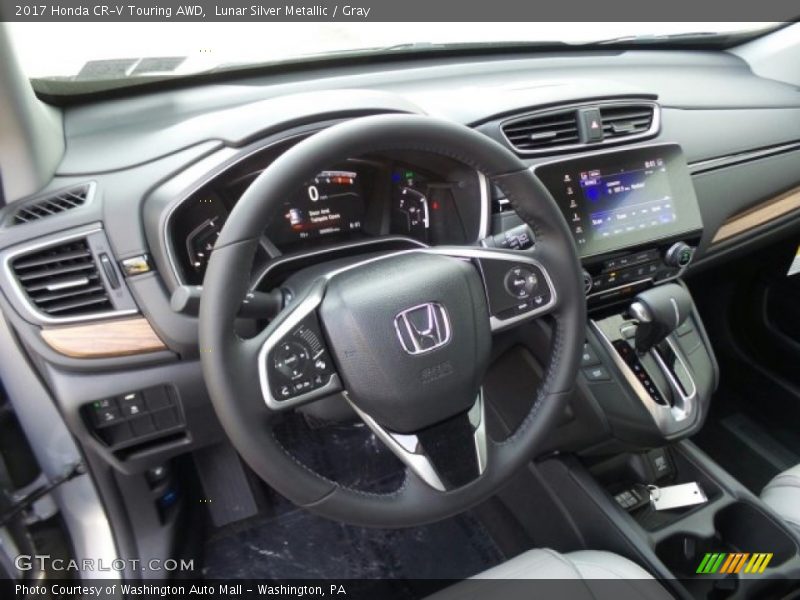 Lunar Silver Metallic / Gray 2017 Honda CR-V Touring AWD