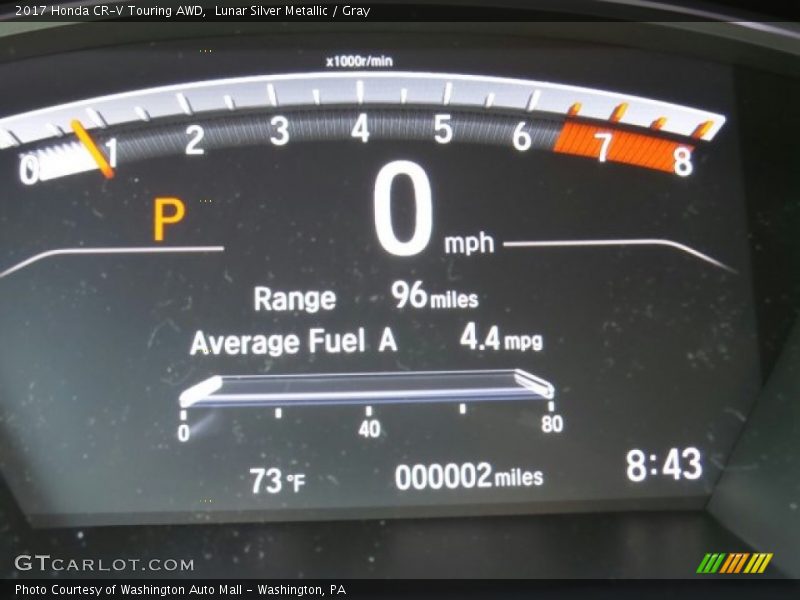 Lunar Silver Metallic / Gray 2017 Honda CR-V Touring AWD