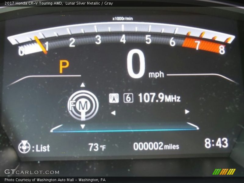 Lunar Silver Metallic / Gray 2017 Honda CR-V Touring AWD