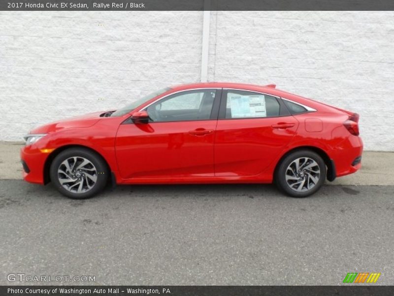 Rallye Red / Black 2017 Honda Civic EX Sedan