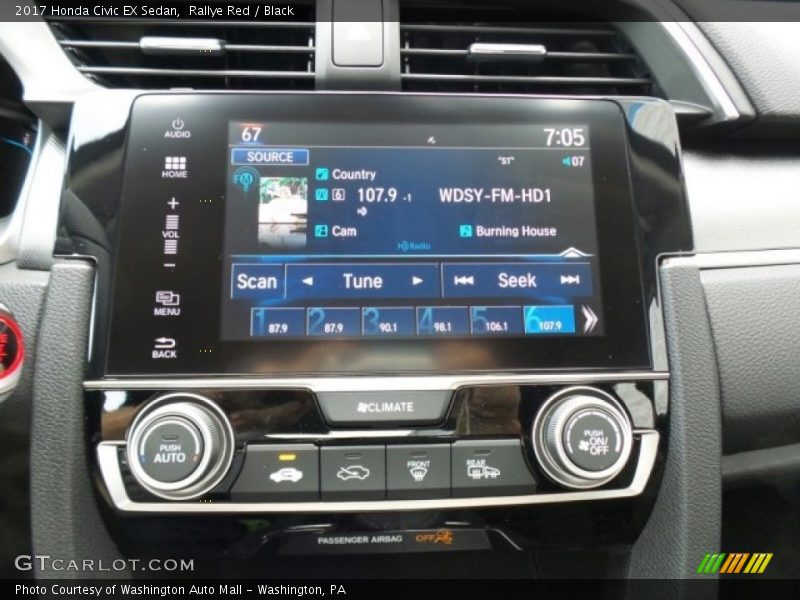 Rallye Red / Black 2017 Honda Civic EX Sedan