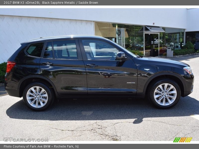 Black Sapphire Metallic / Saddle Brown 2017 BMW X3 xDrive28i
