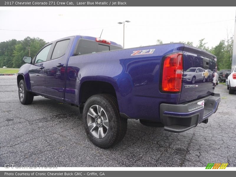 Laser Blue Metallic / Jet Black 2017 Chevrolet Colorado Z71 Crew Cab