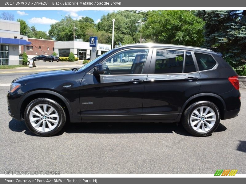 Black Sapphire Metallic / Saddle Brown 2017 BMW X3 xDrive28i