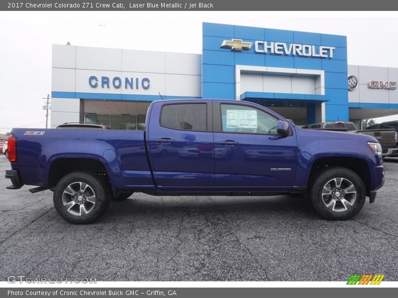 Laser Blue Metallic / Jet Black 2017 Chevrolet Colorado Z71 Crew Cab