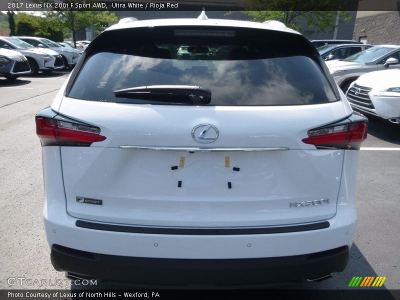Ultra White / Rioja Red 2017 Lexus NX 200t F Sport AWD