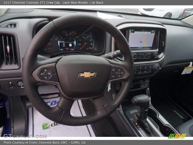 Laser Blue Metallic / Jet Black 2017 Chevrolet Colorado Z71 Crew Cab