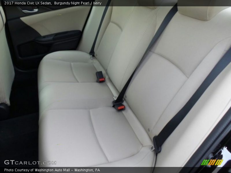 Burgundy Night Pearl / Ivory 2017 Honda Civic LX Sedan