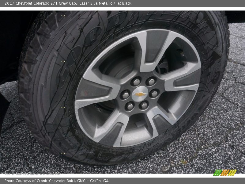 Laser Blue Metallic / Jet Black 2017 Chevrolet Colorado Z71 Crew Cab