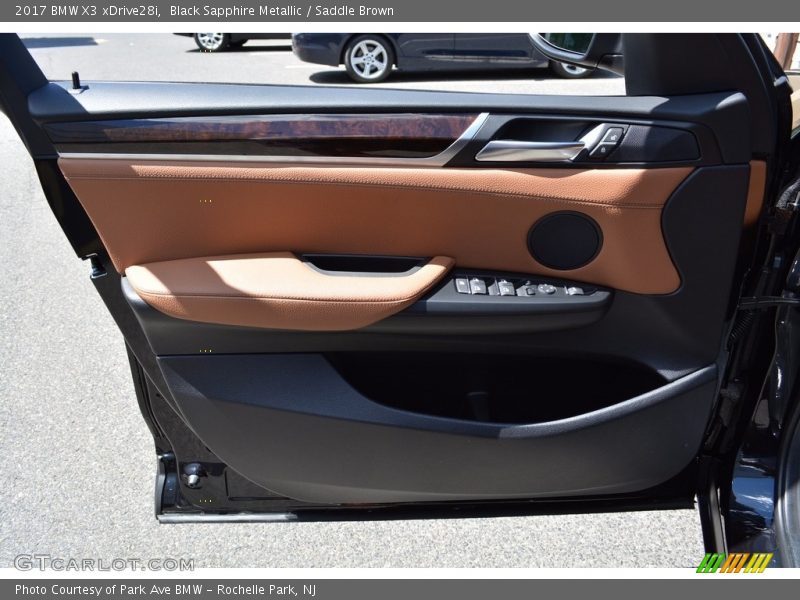 Black Sapphire Metallic / Saddle Brown 2017 BMW X3 xDrive28i