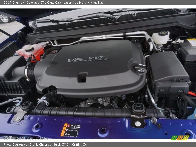Laser Blue Metallic / Jet Black 2017 Chevrolet Colorado Z71 Crew Cab