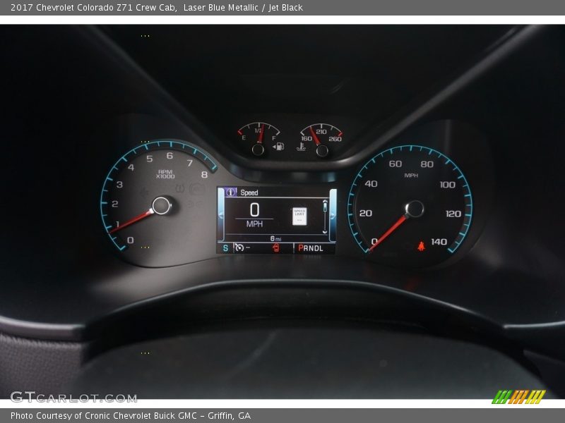 Laser Blue Metallic / Jet Black 2017 Chevrolet Colorado Z71 Crew Cab