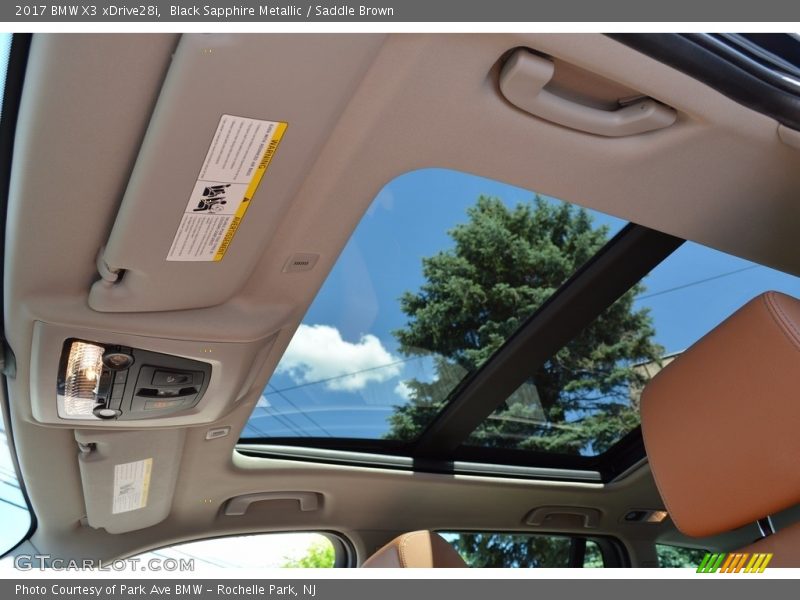 Black Sapphire Metallic / Saddle Brown 2017 BMW X3 xDrive28i