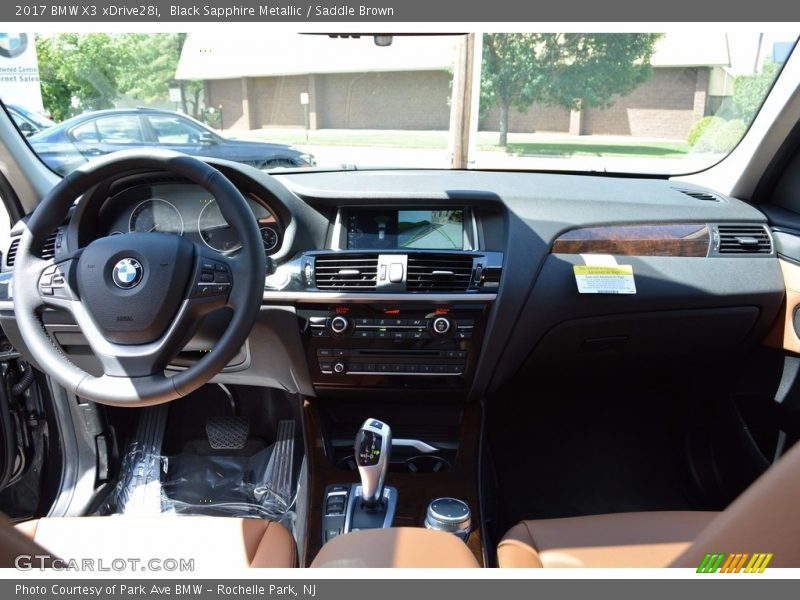Black Sapphire Metallic / Saddle Brown 2017 BMW X3 xDrive28i