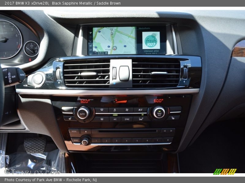 Black Sapphire Metallic / Saddle Brown 2017 BMW X3 xDrive28i