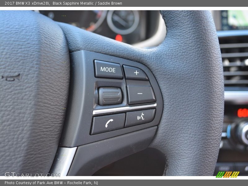 Black Sapphire Metallic / Saddle Brown 2017 BMW X3 xDrive28i