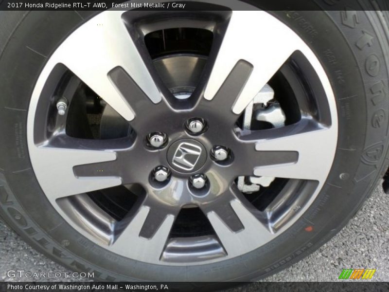 Forest Mist Metallic / Gray 2017 Honda Ridgeline RTL-T AWD