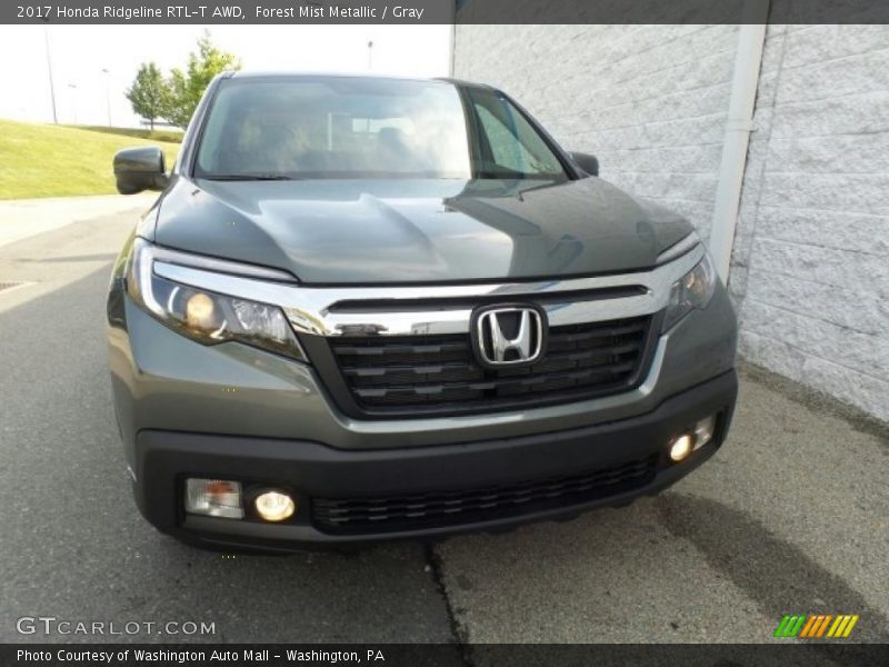 Forest Mist Metallic / Gray 2017 Honda Ridgeline RTL-T AWD