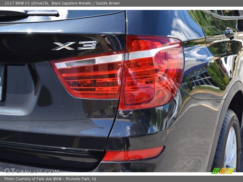 Black Sapphire Metallic / Saddle Brown 2017 BMW X3 xDrive28i