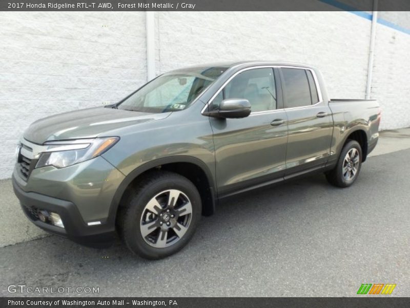 Forest Mist Metallic / Gray 2017 Honda Ridgeline RTL-T AWD