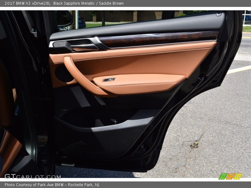 Black Sapphire Metallic / Saddle Brown 2017 BMW X3 xDrive28i