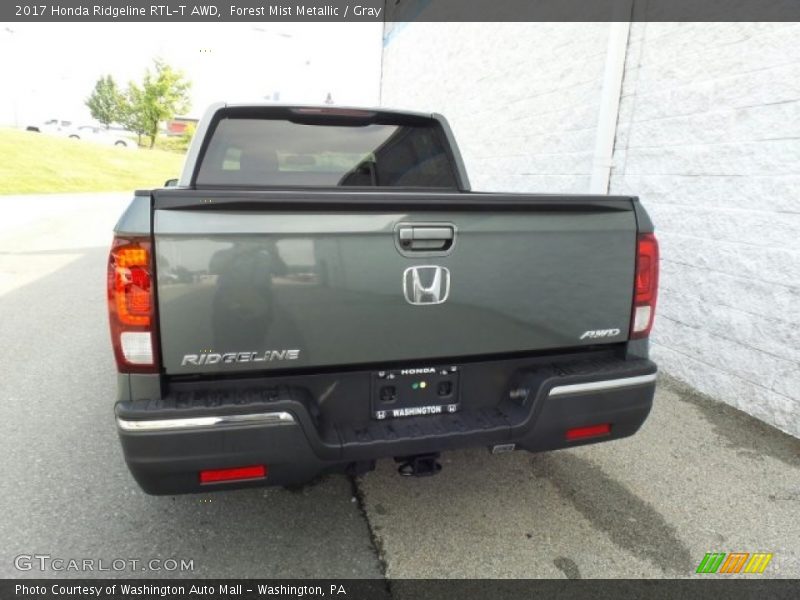 Forest Mist Metallic / Gray 2017 Honda Ridgeline RTL-T AWD