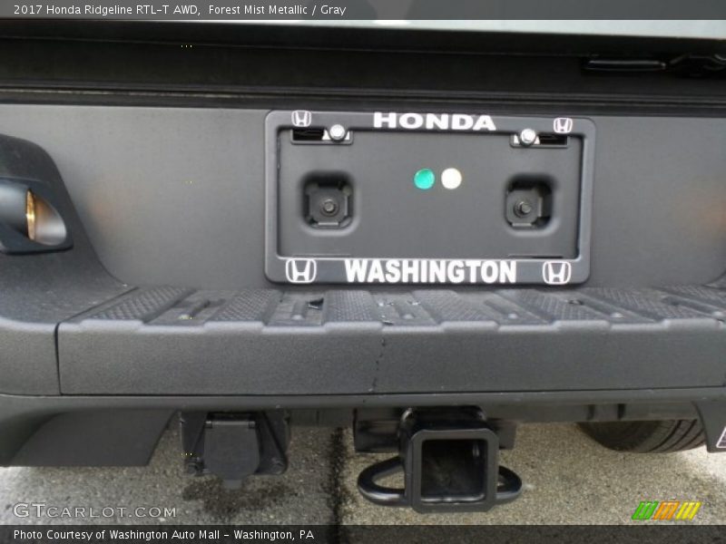 Forest Mist Metallic / Gray 2017 Honda Ridgeline RTL-T AWD