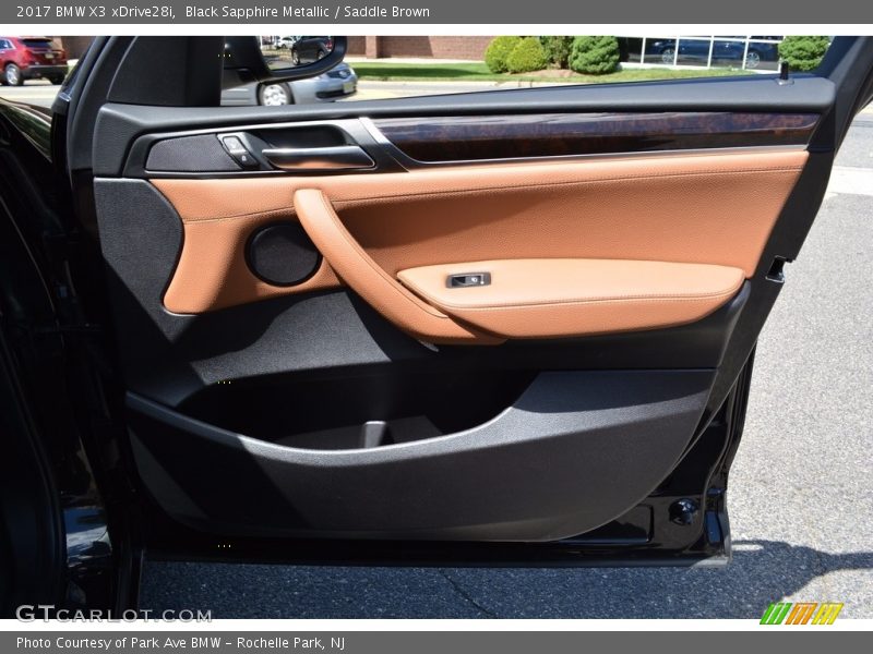 Black Sapphire Metallic / Saddle Brown 2017 BMW X3 xDrive28i