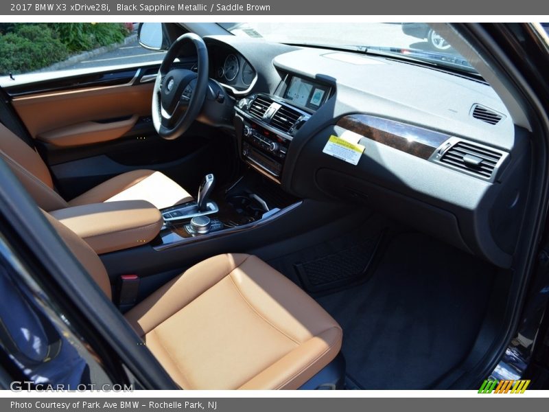 Black Sapphire Metallic / Saddle Brown 2017 BMW X3 xDrive28i
