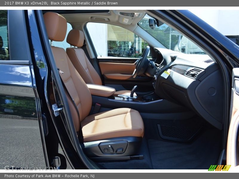 Black Sapphire Metallic / Saddle Brown 2017 BMW X3 xDrive28i