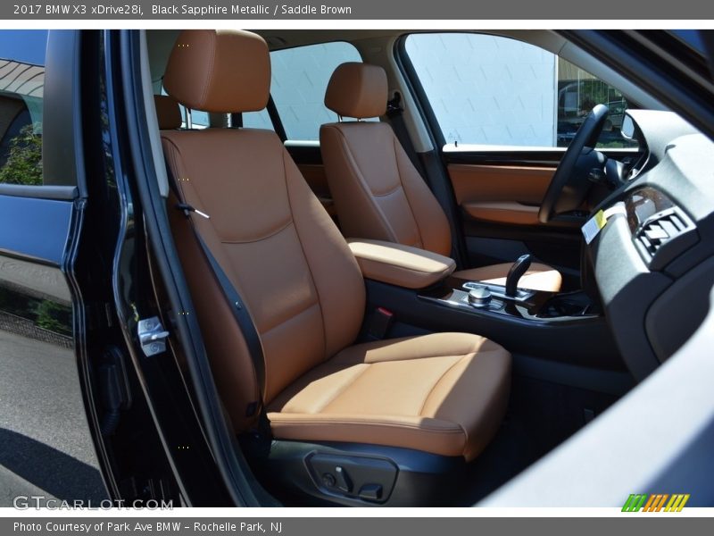 Black Sapphire Metallic / Saddle Brown 2017 BMW X3 xDrive28i
