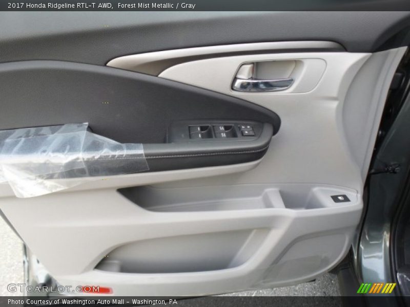 Forest Mist Metallic / Gray 2017 Honda Ridgeline RTL-T AWD