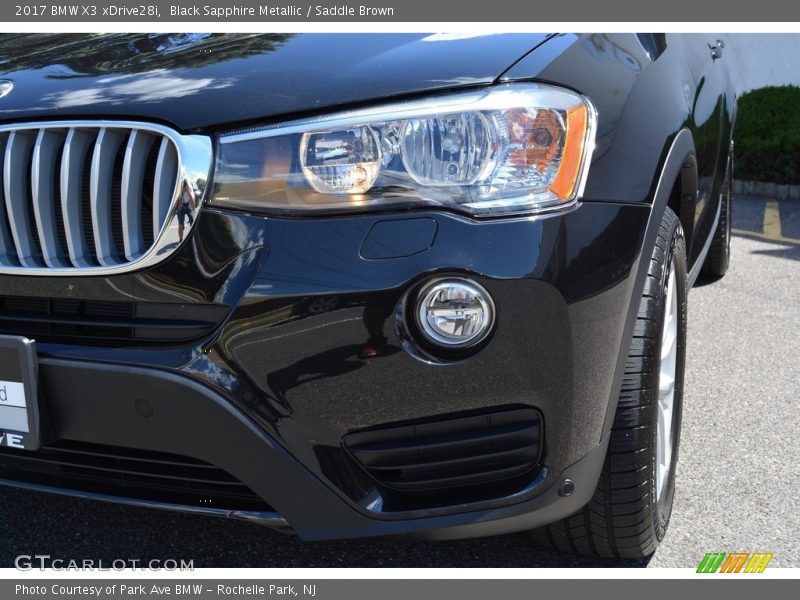 Black Sapphire Metallic / Saddle Brown 2017 BMW X3 xDrive28i
