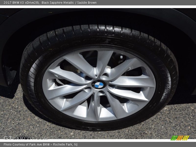 Black Sapphire Metallic / Saddle Brown 2017 BMW X3 xDrive28i