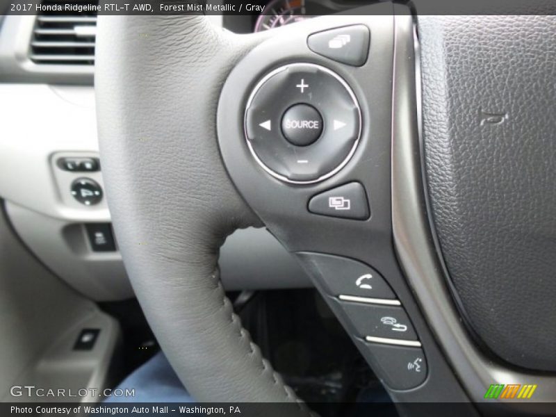 Forest Mist Metallic / Gray 2017 Honda Ridgeline RTL-T AWD