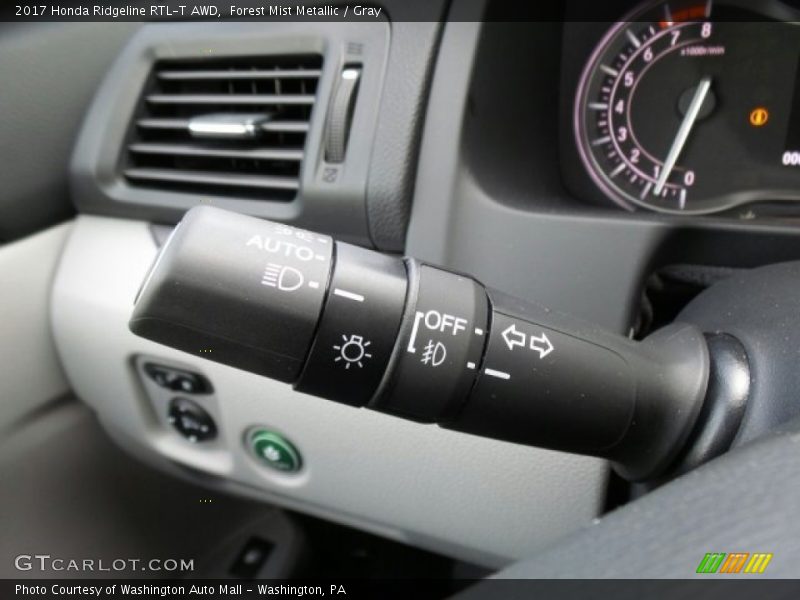 Forest Mist Metallic / Gray 2017 Honda Ridgeline RTL-T AWD