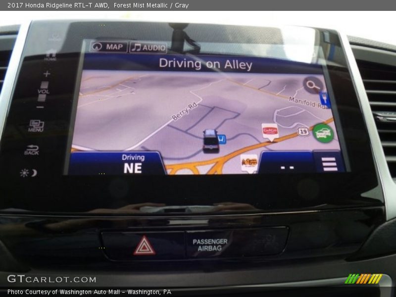 Forest Mist Metallic / Gray 2017 Honda Ridgeline RTL-T AWD