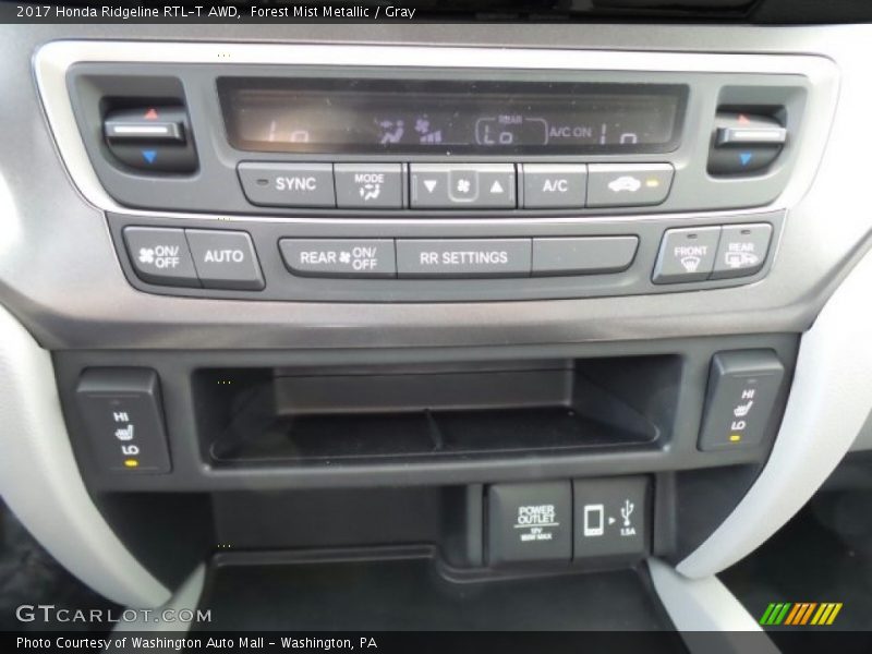 Forest Mist Metallic / Gray 2017 Honda Ridgeline RTL-T AWD