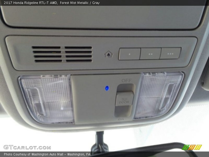 Forest Mist Metallic / Gray 2017 Honda Ridgeline RTL-T AWD