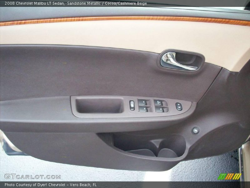 Sandstone Metallic / Cocoa/Cashmere Beige 2008 Chevrolet Malibu LT Sedan