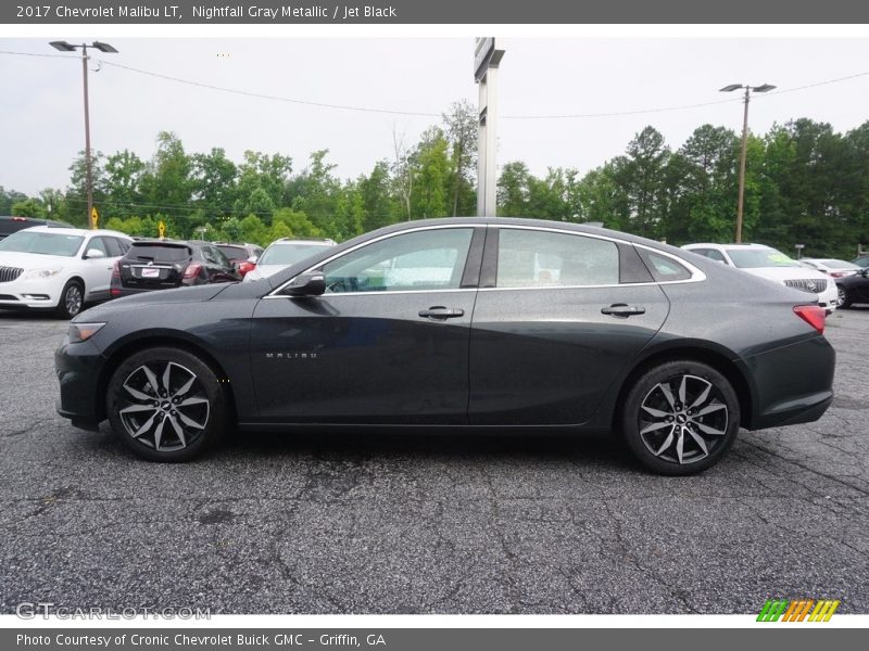 Nightfall Gray Metallic / Jet Black 2017 Chevrolet Malibu LT