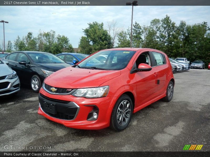 Red Hot / Jet Black 2017 Chevrolet Sonic LT Hatchback