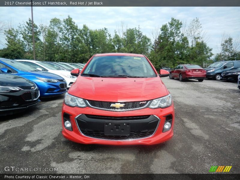 Red Hot / Jet Black 2017 Chevrolet Sonic LT Hatchback