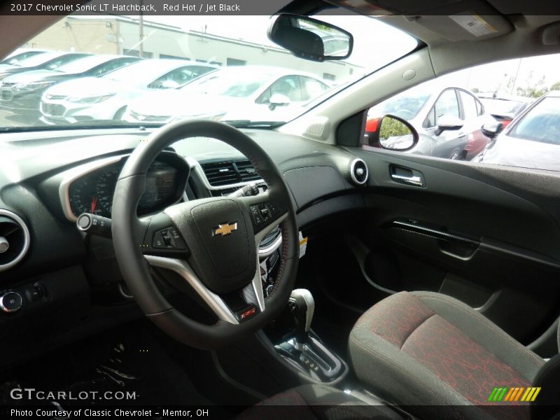 Red Hot / Jet Black 2017 Chevrolet Sonic LT Hatchback