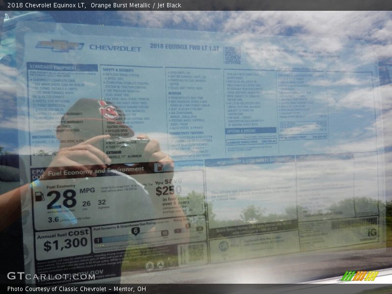 Orange Burst Metallic / Jet Black 2018 Chevrolet Equinox LT