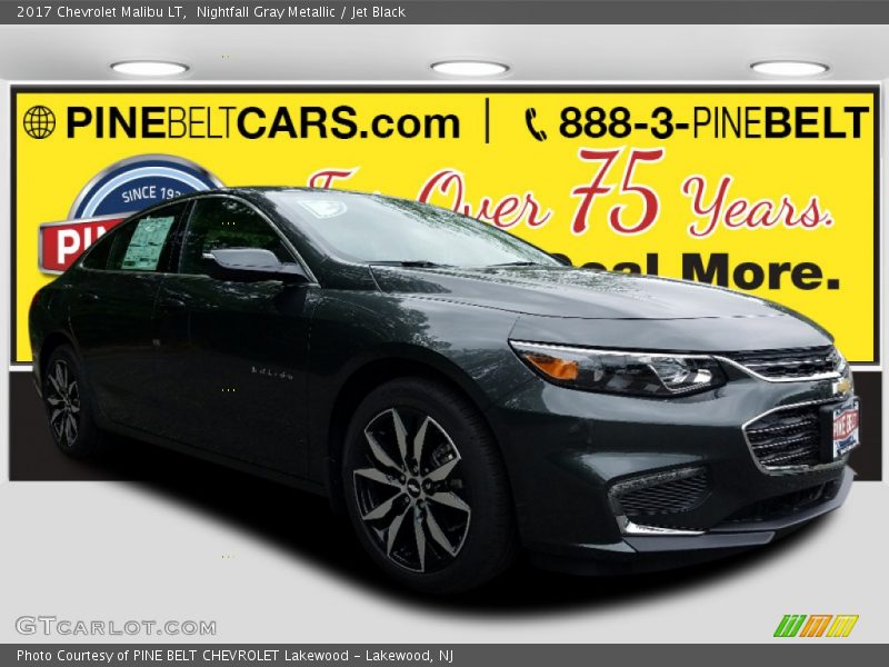 Nightfall Gray Metallic / Jet Black 2017 Chevrolet Malibu LT