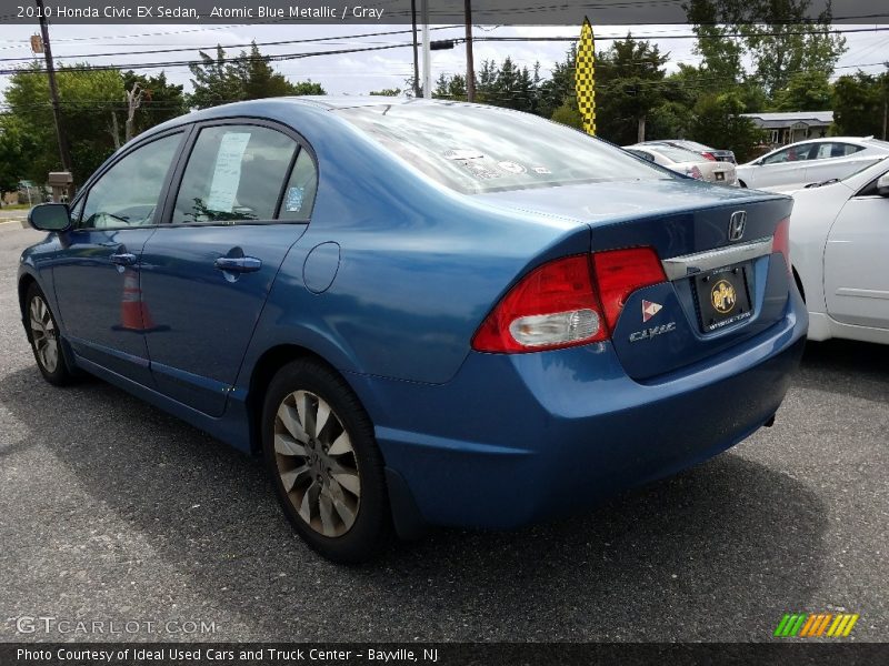 Atomic Blue Metallic / Gray 2010 Honda Civic EX Sedan
