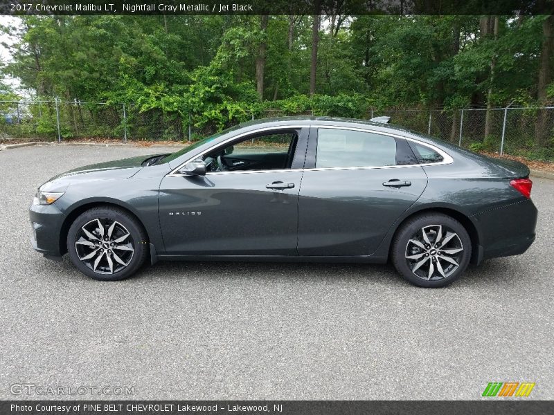 Nightfall Gray Metallic / Jet Black 2017 Chevrolet Malibu LT