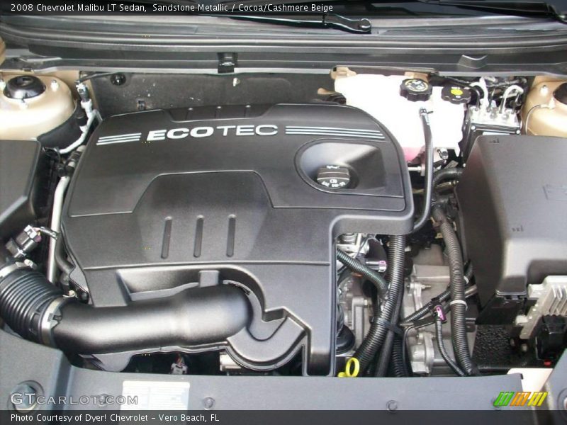 Sandstone Metallic / Cocoa/Cashmere Beige 2008 Chevrolet Malibu LT Sedan